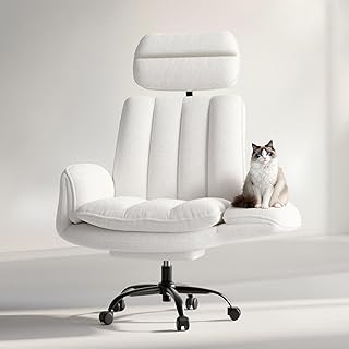 Criss Cross Office Chair Velvet White (D tier)