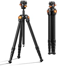 K&F CONCEPT 60" Carbon Fiber Travel Tripod with Ball Head (B tier)