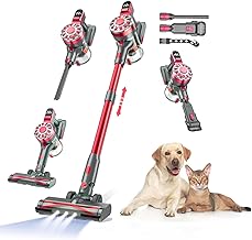 WLOTPO Cordless Stick Vacuum 35Mins Cherry Red (D tier)